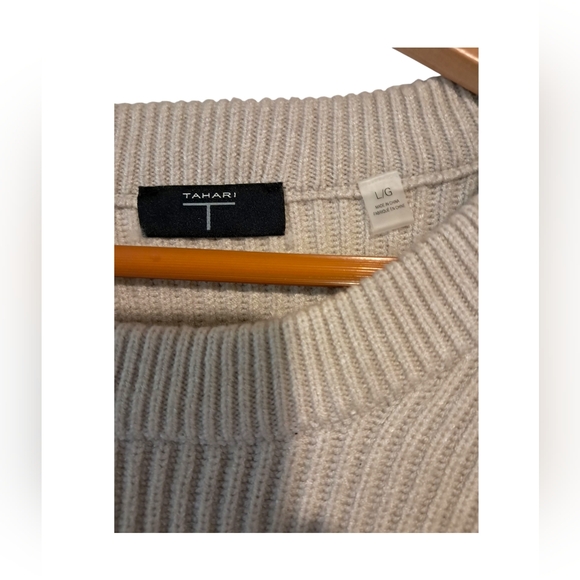 Tahari women's striped sweater with buttons - Picture 2 of 4